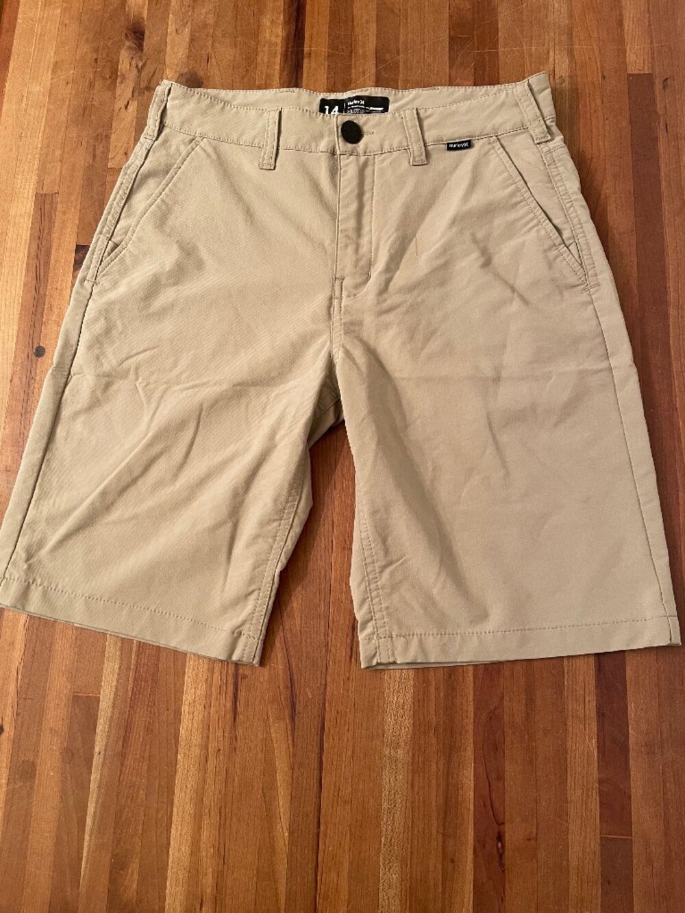 Hurley Shorts Youth Boys Size 14 Tan - Nike Dri Fit